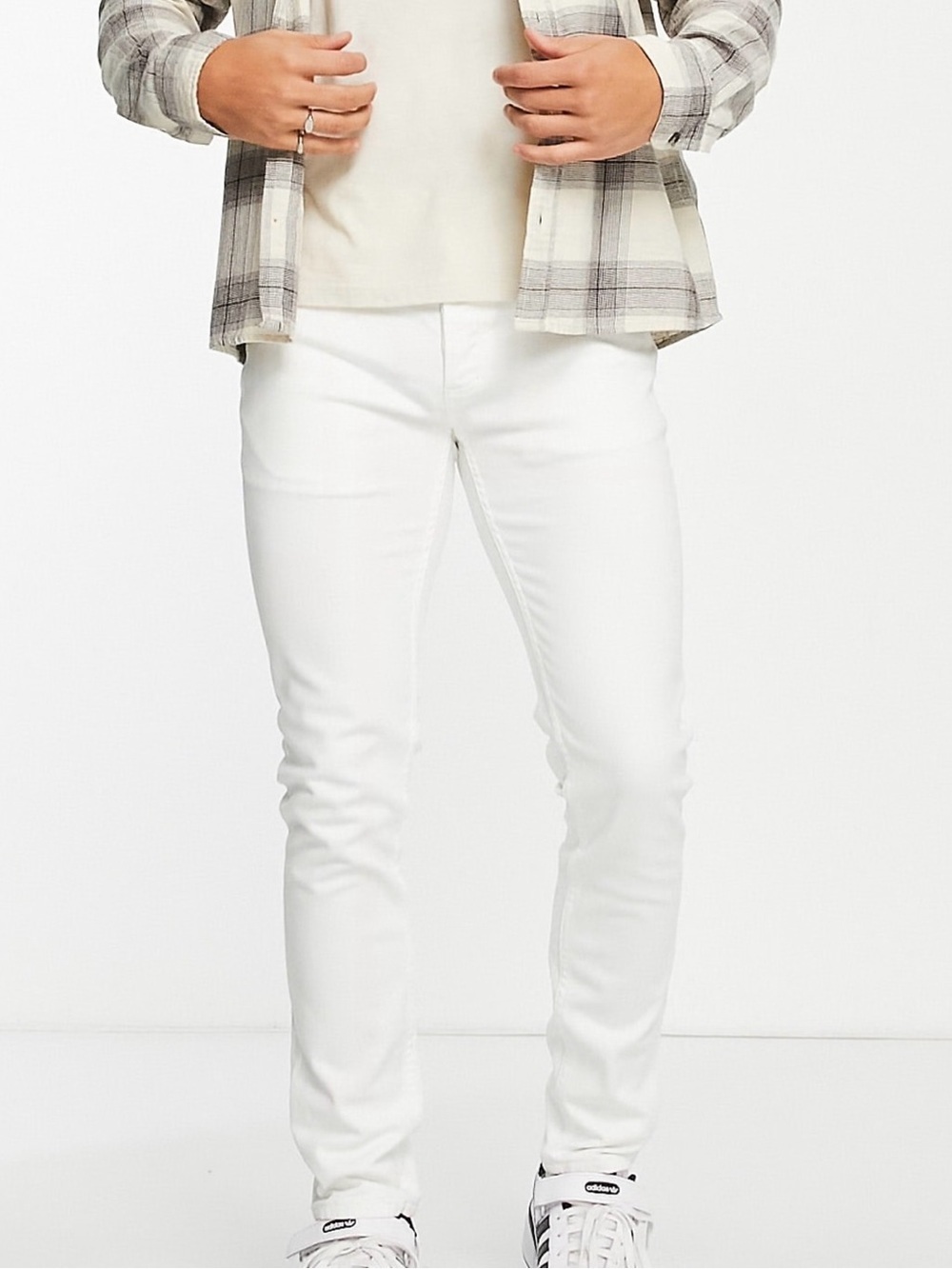 Topman White Stretchy Skinny Jeans - Clean Casual Style